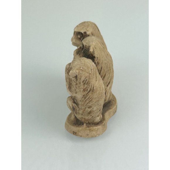 Monkey Hear No Evil Speak No Evil See No Evil Miniature Figure, Home Shelf Decor - Picture 3 of 9